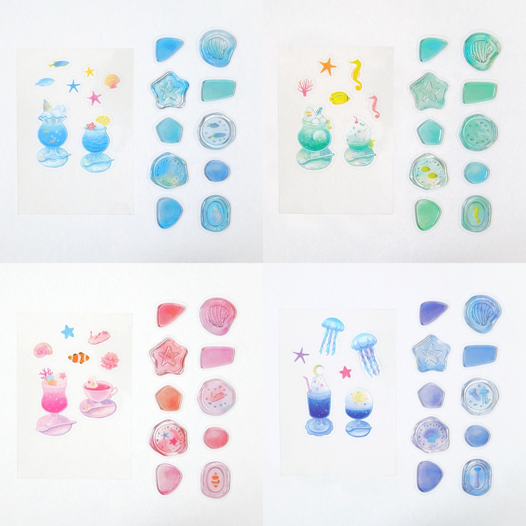 【残り少】シールセット|全4種|海中喫茶