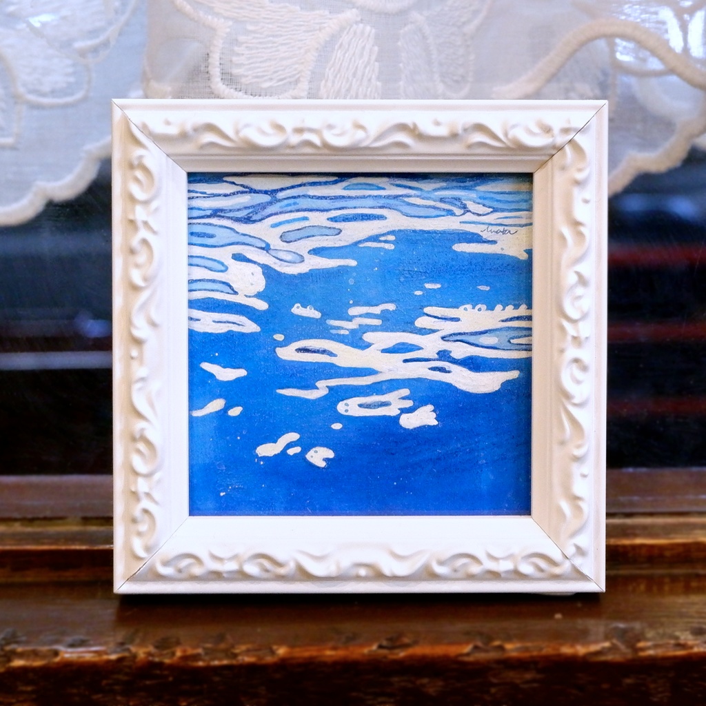 ミニ原画「波間のいろいろ」