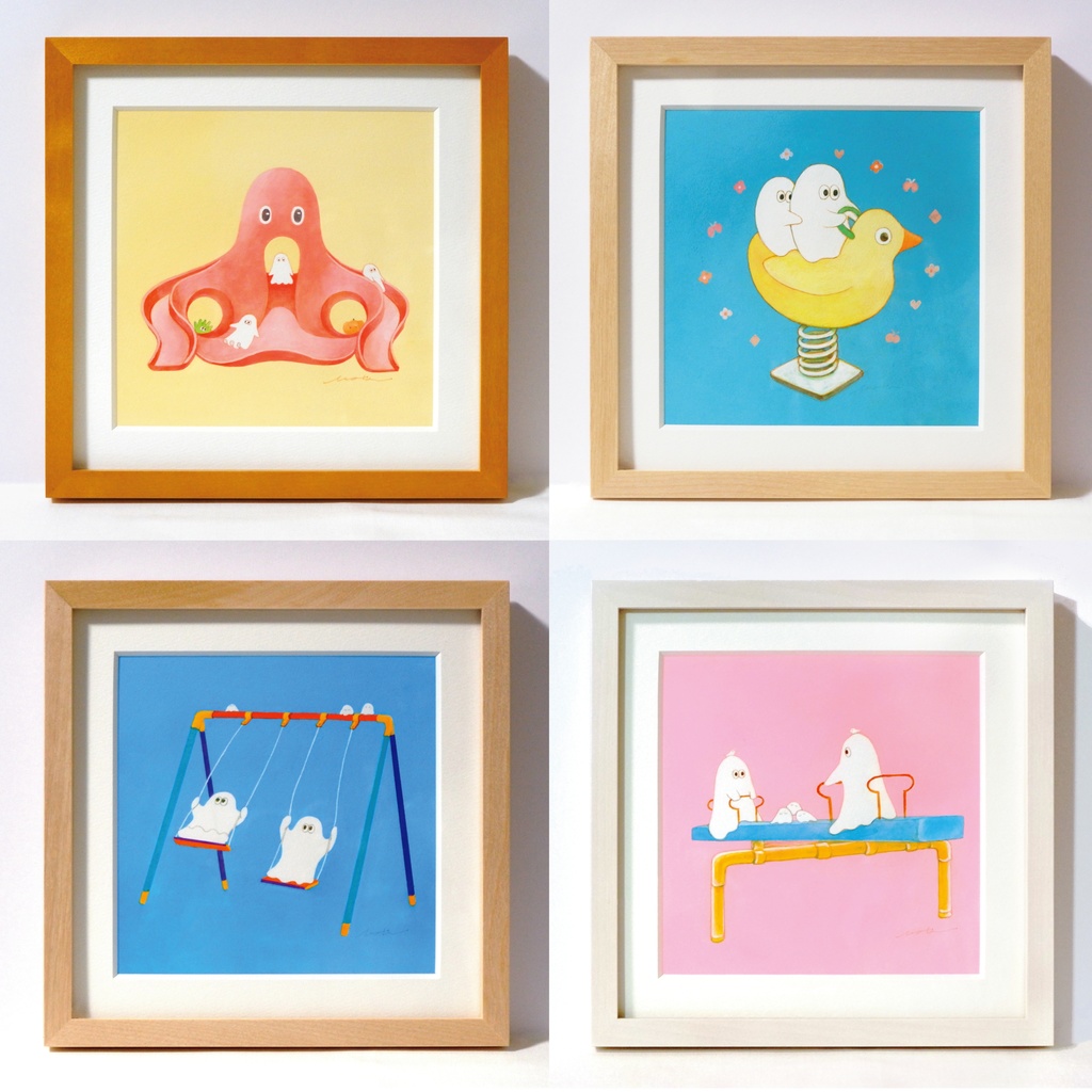 原画「おばけと遊具」全４種