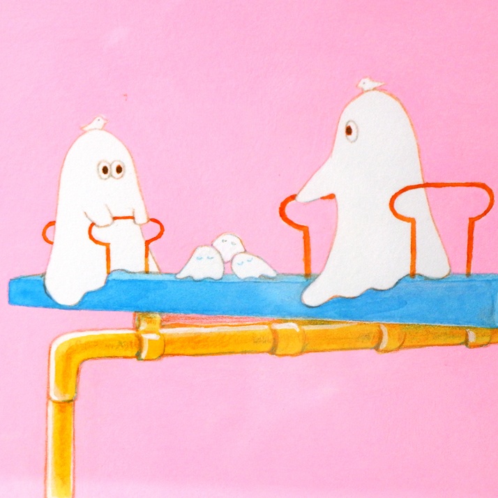 原画「おばけと遊具」全4種