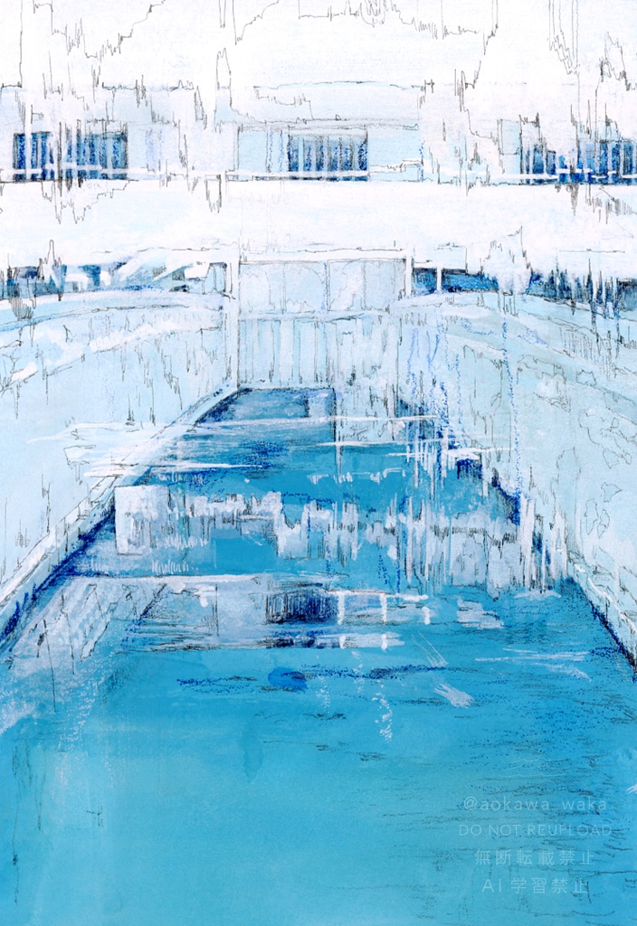 ポストカード原画「途切れる記憶」