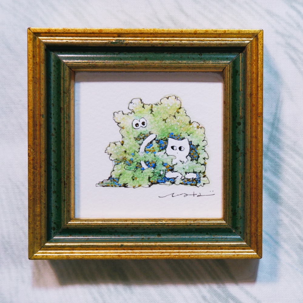 ミニ原画「みつめる」