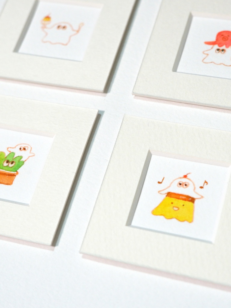 ミニミニ原画 「音符おばけプリン」