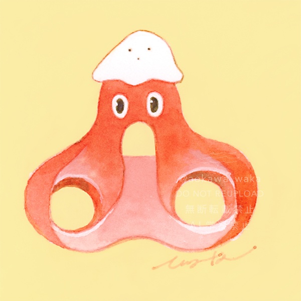 ミニ原画「たこのすべりだい」