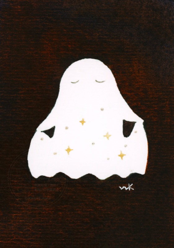 ミニ原画「おすましおばけ」