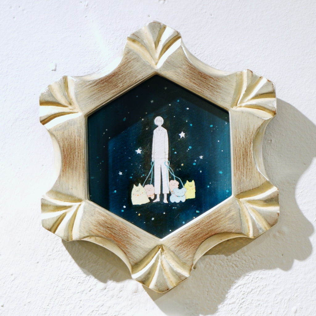 ミニ原画「わんこ星」