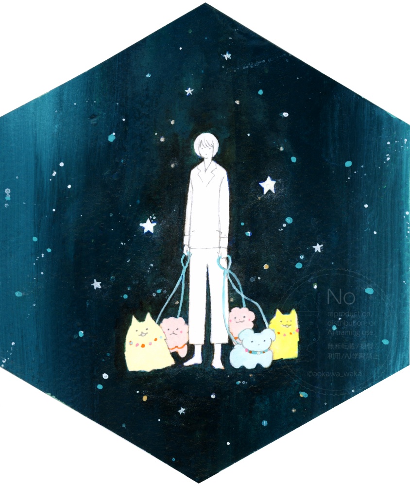 ミニ原画「わんこ星」