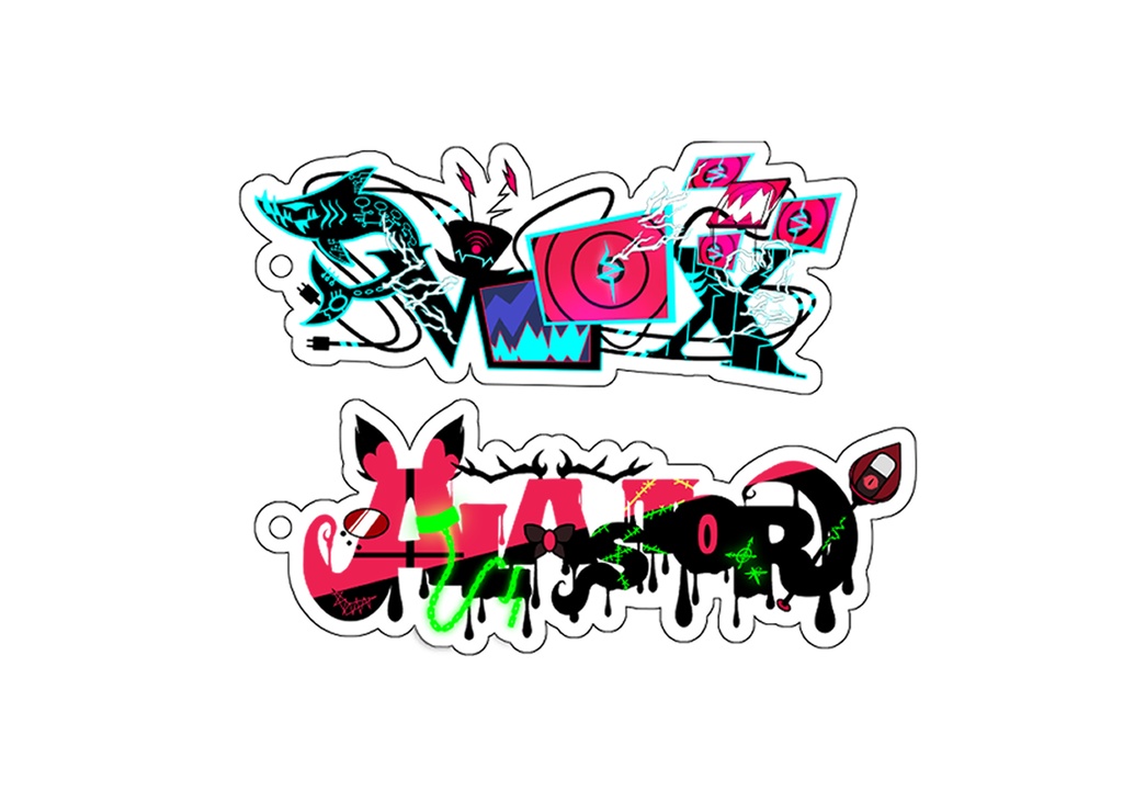 【hzbn】Graffiti風ロゴチャーム（Alastor・Vox）