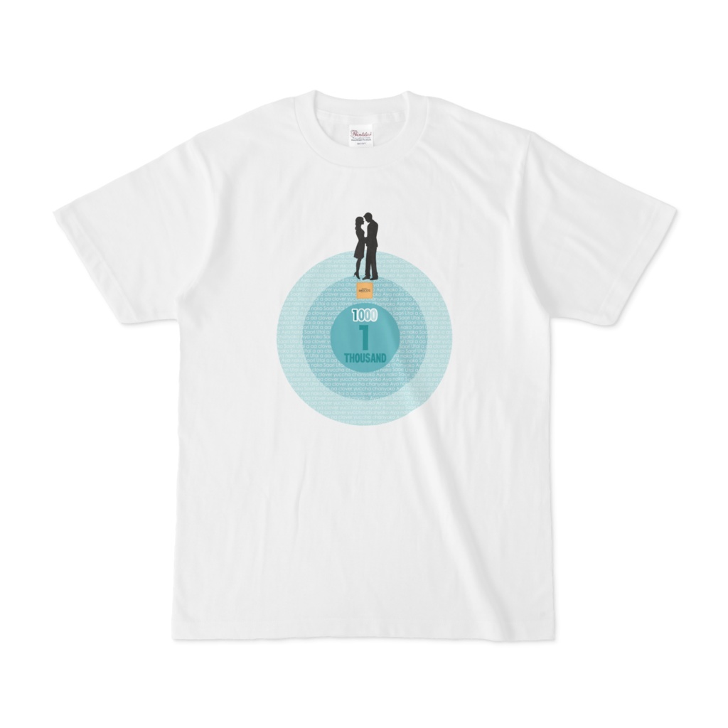 【半袖】正面ロゴ1000記念企画Tシャツ - レディース/メンズ -