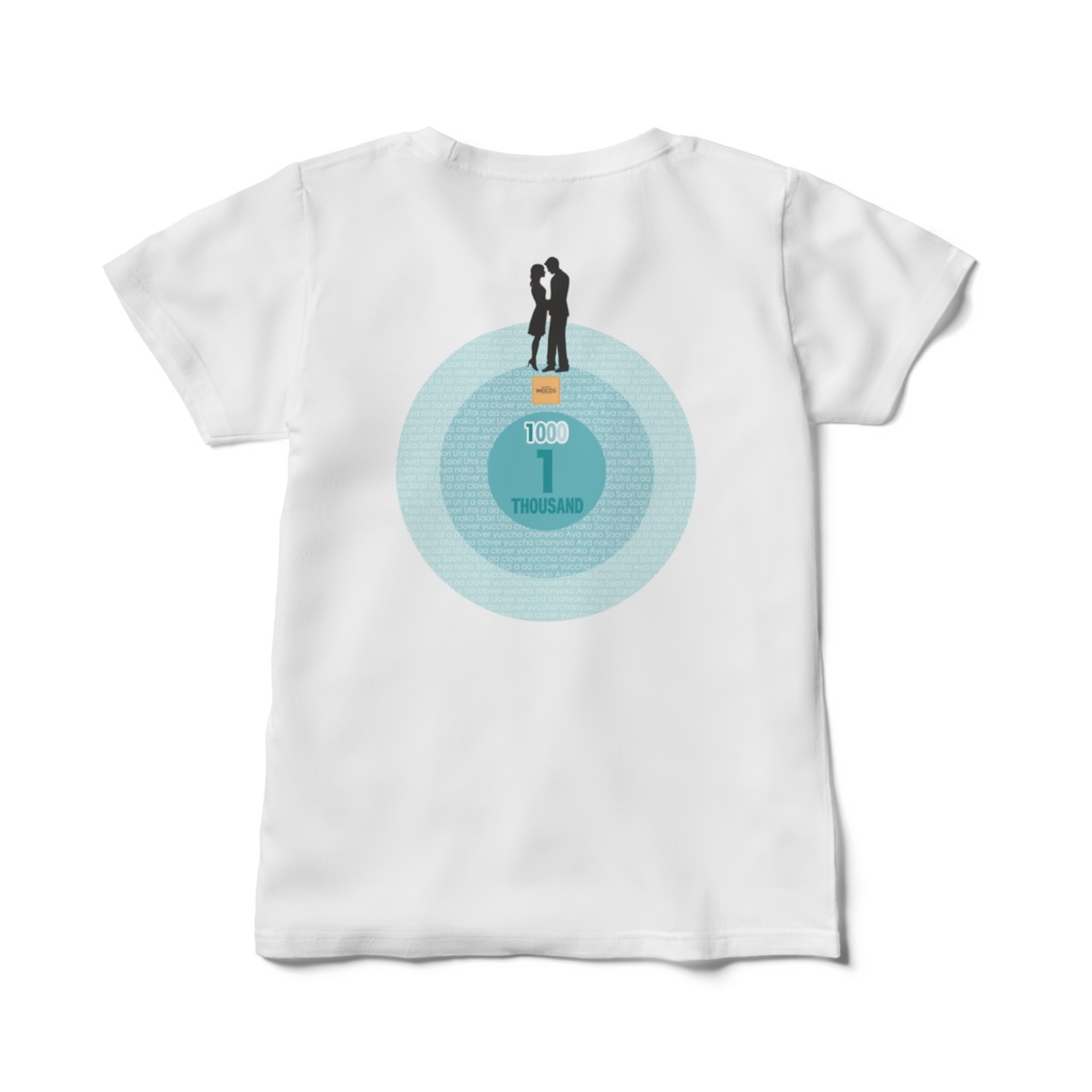 【半袖】背面ロゴ1000記念企画Tシャツ - レディース -