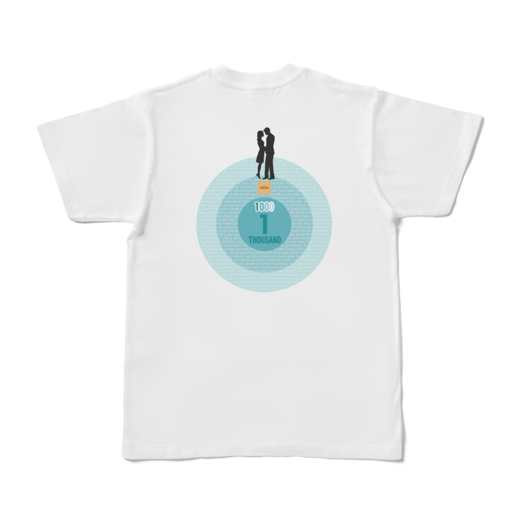 【半袖】背面ロゴ1000記念企画Tシャツ - レディース/メンズ -