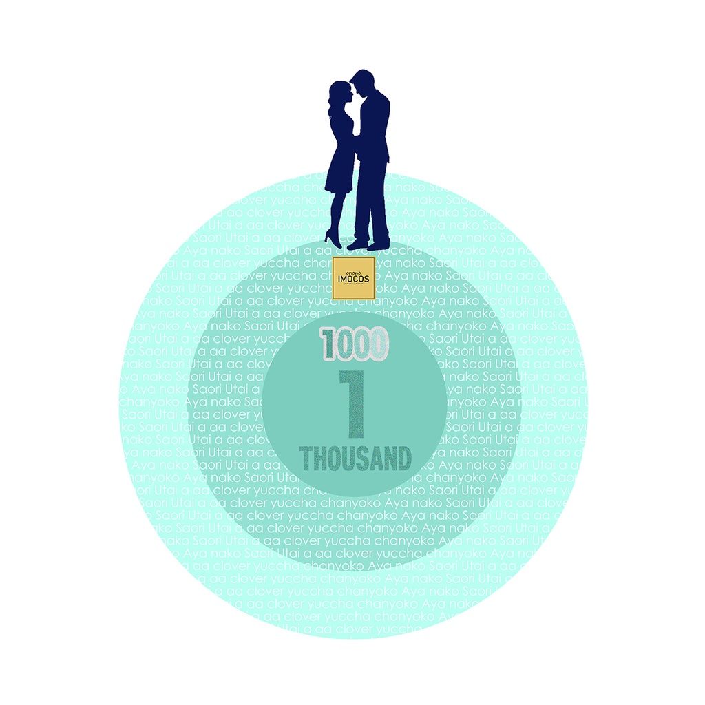 1000記念企画ロゴ無料配布用（PNG/JPEG）※盗作防止のため若干ノイズ有り※