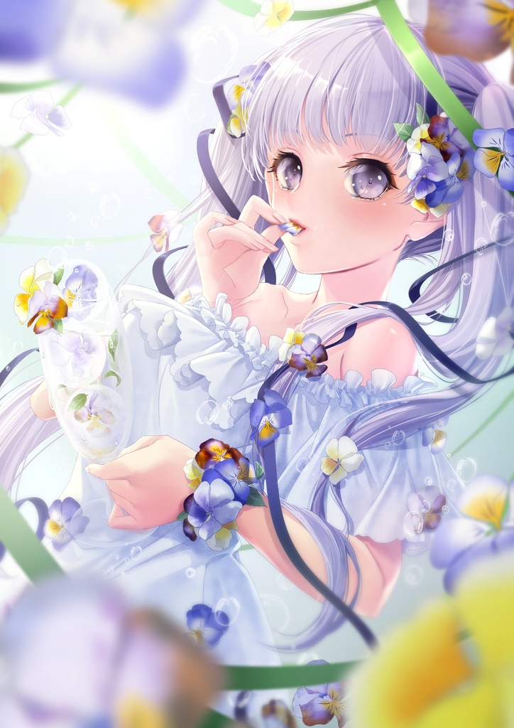 【無料有】ビオラ・装飾素材セット【ブラシ】