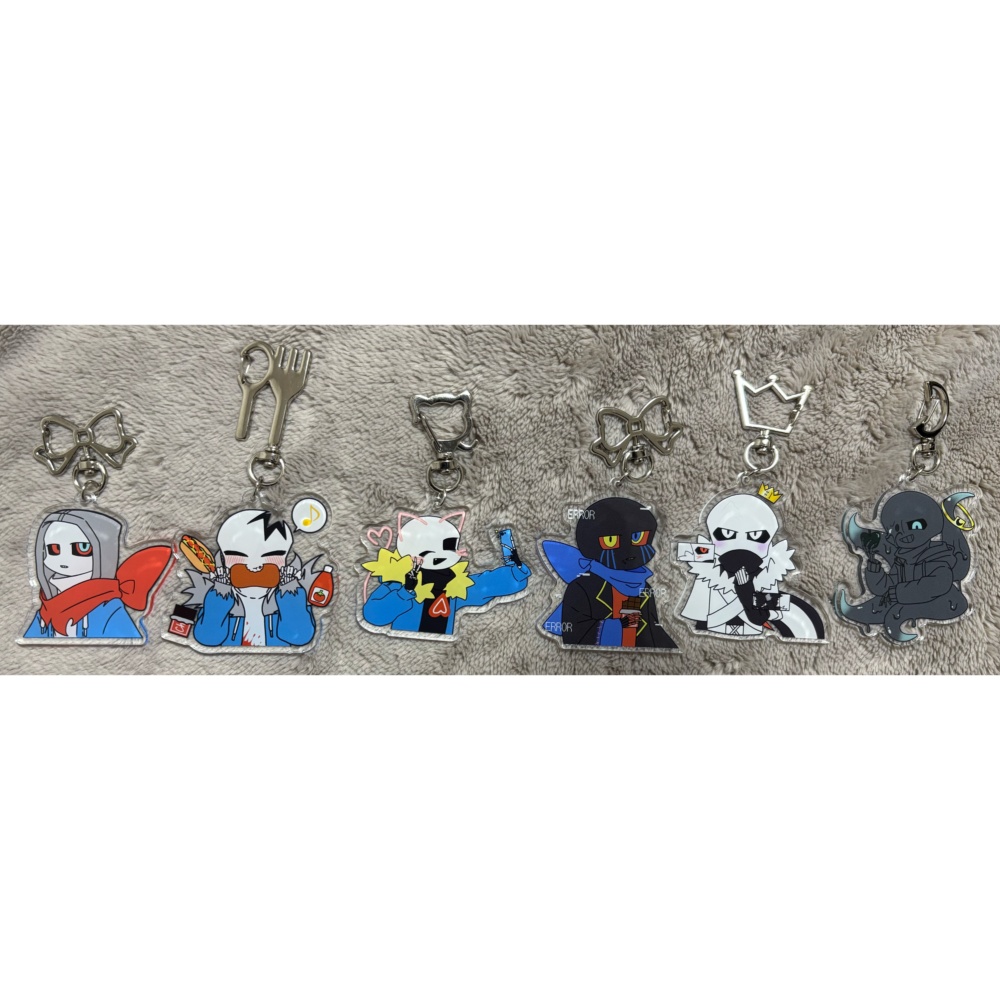 闇AUソロ両面アクキー  ①「マーダー」②「ホラー」③「キラー」④「エラー」⑤「クロス」⑥「ナイトメア」