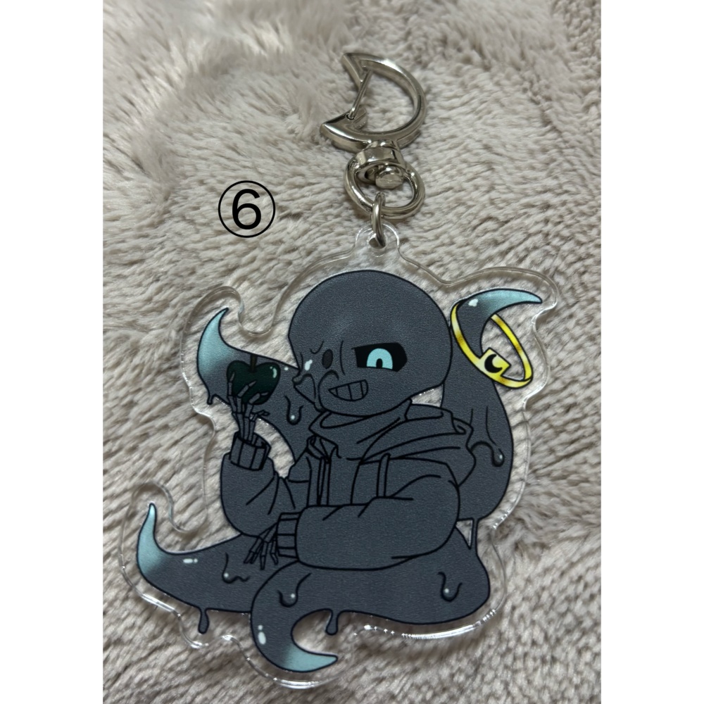 闇AUソロ両面アクキー ①「マーダー」②「ホラー」③「キラー」④「エラー」⑤「クロス」⑥「ナイトメア」