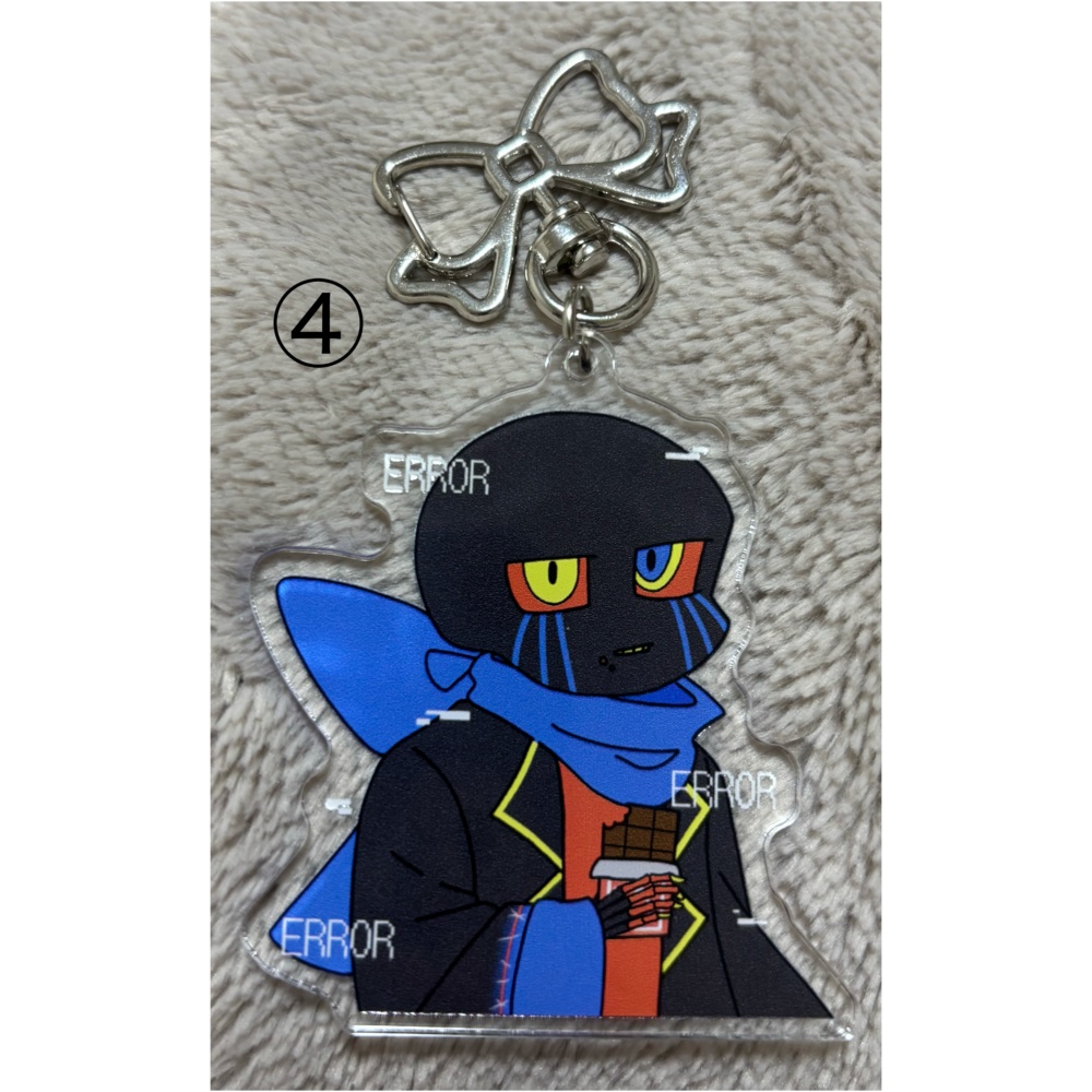 闇AUソロ両面アクキー ①「マーダー」②「ホラー」③「キラー」④「エラー」⑤「クロス」⑥「ナイトメア」