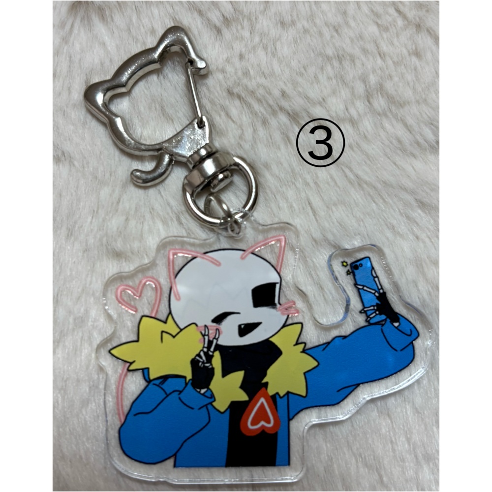 闇AUソロ両面アクキー ①「マーダー」②「ホラー」③「キラー」④「エラー」⑤「クロス」⑥「ナイトメア」