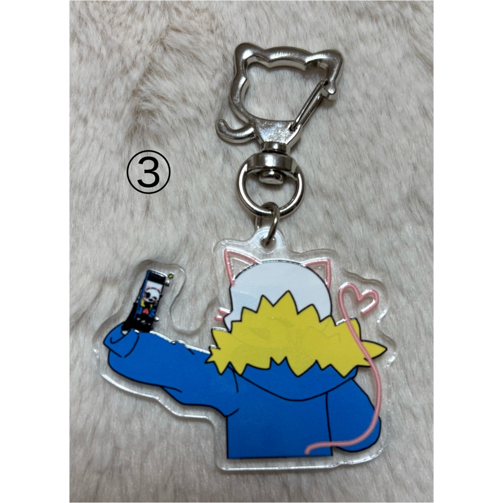 闇AUソロ両面アクキー ①「マーダー」②「ホラー」③「キラー」④「エラー」⑤「クロス」⑥「ナイトメア」