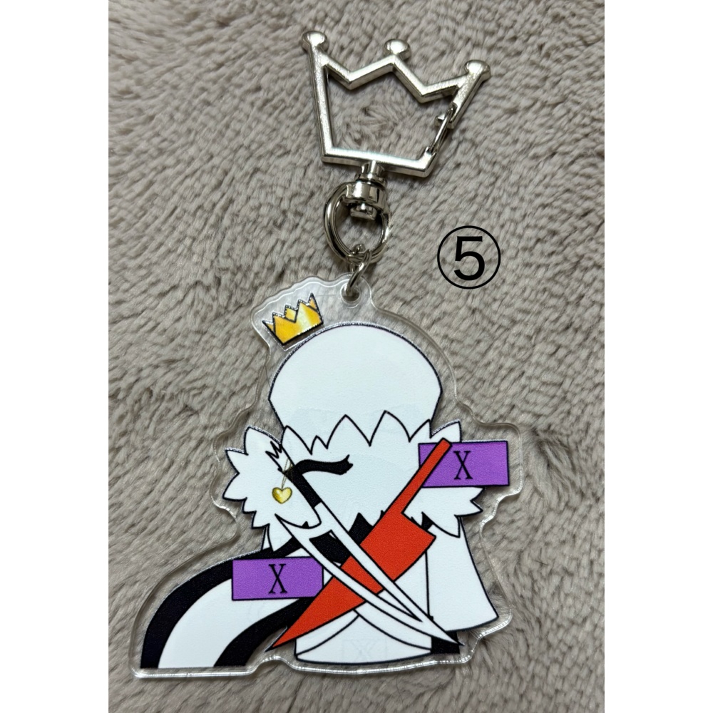 闇AUソロ両面アクキー ①「マーダー」②「ホラー」③「キラー」④「エラー」⑤「クロス」⑥「ナイトメア」