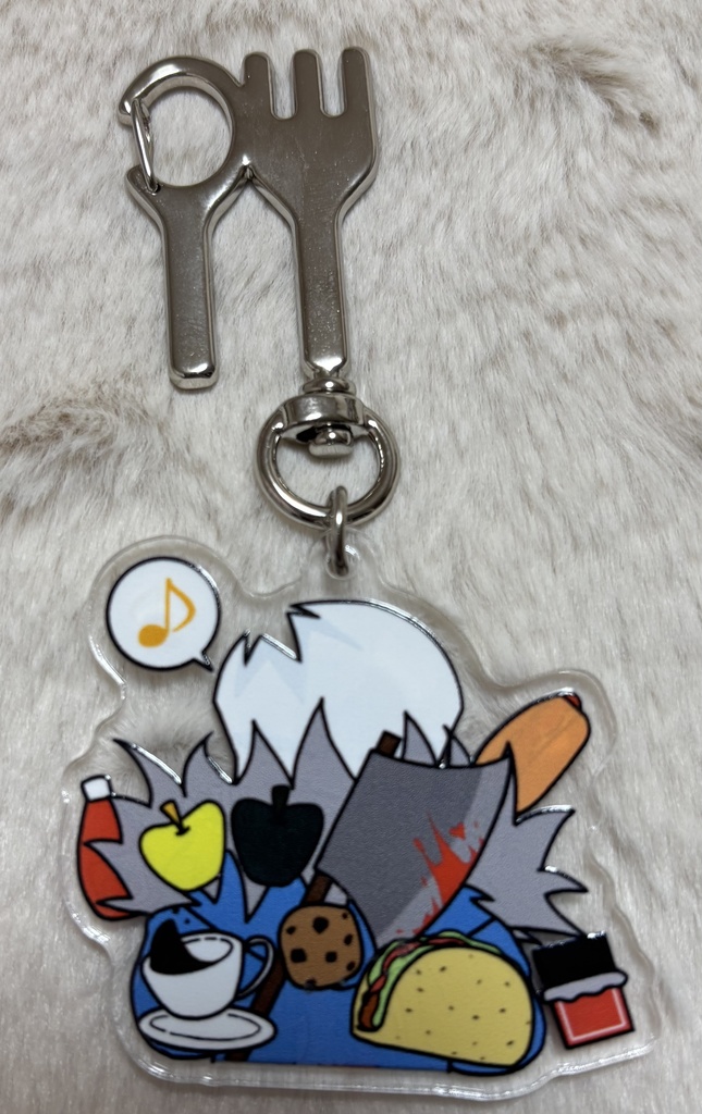 ⚠️作成ミスにより小さくしてしまいましたので値引きしてます⚠️「5cm」継続組ソロ両面アクキー「リボン結びマーダー」「食いしん坊ホラー」「自撮りキラー」