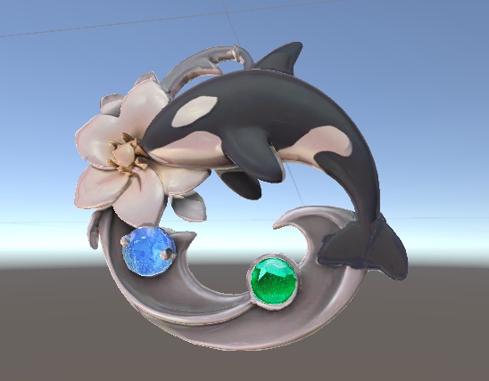 しゃちとおはなのぶろーち。