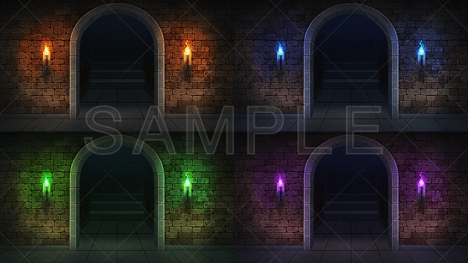 【2D背景素材】ダンジョン入口