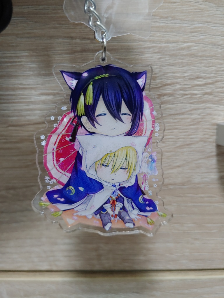 猫耳みかんば-アクリルキーホルダ