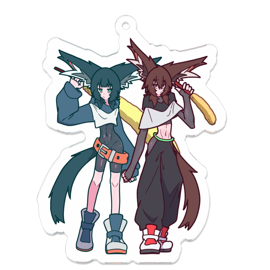 ノラちゃん×アロンくんキーホルダー
