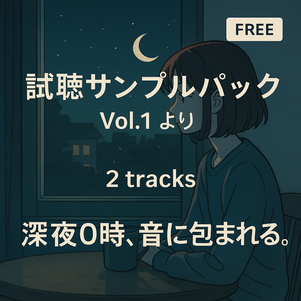 【無料】深夜0時、音に包まれる。Vol.1 試聴サンプルパック（2曲入り）