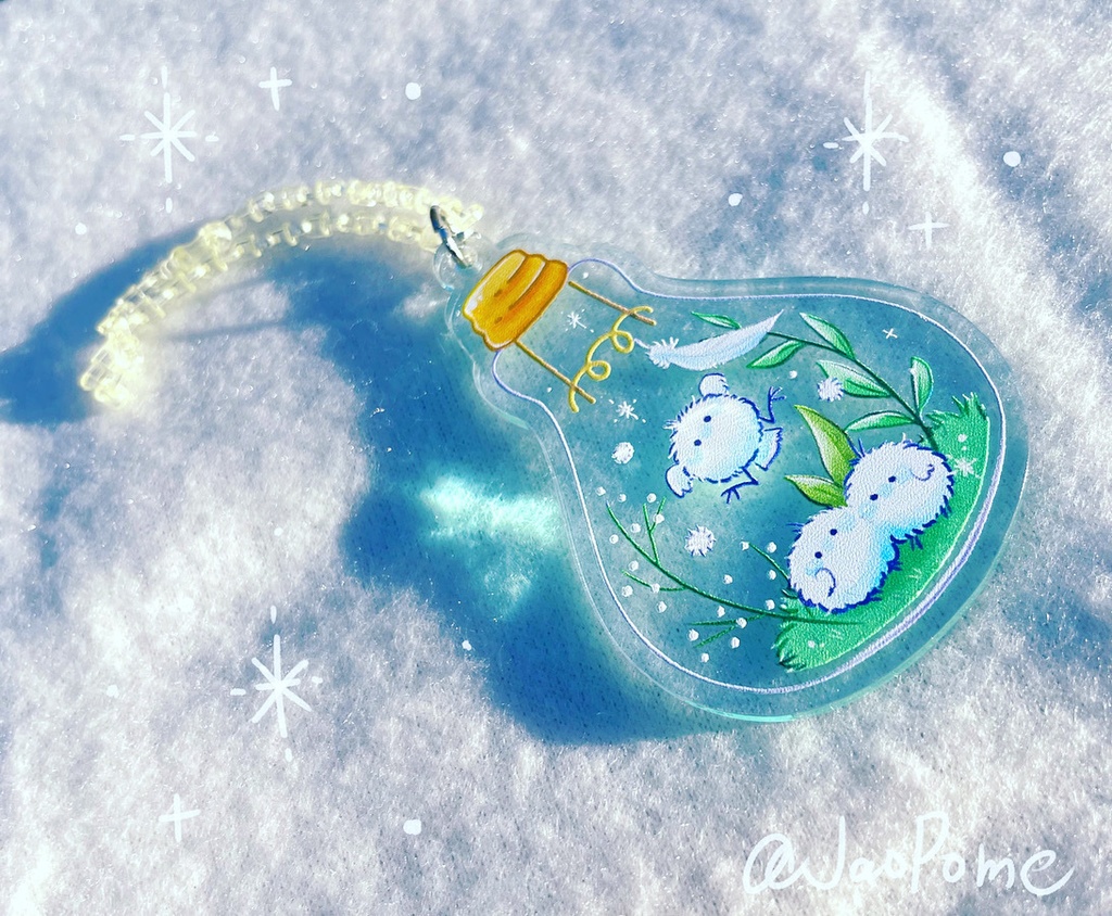 アクリルキーホルダー💡わたげちゃんと電球
