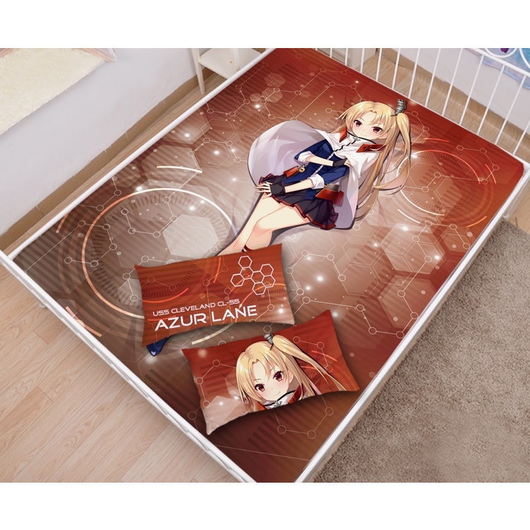 アズールレーン クリーブランド シーツ 布団カバー ブランケット 毛布 枕セット 尚萌=幽幽雪猫/Grandia氷 ccz00960-1