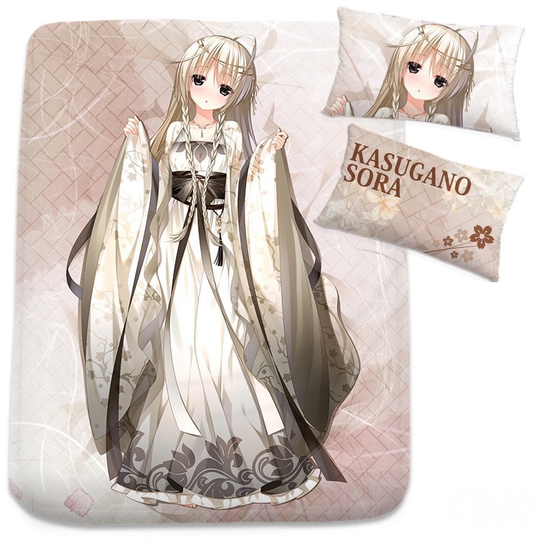 ヨスガノソラ 春日野穹 シーツ 布団カバー ブランケット 毛布 枕セット ハルカナソラ かすがのそら 天女 尚萌=幽幽雪猫/Grandia氷 ccz001047-1