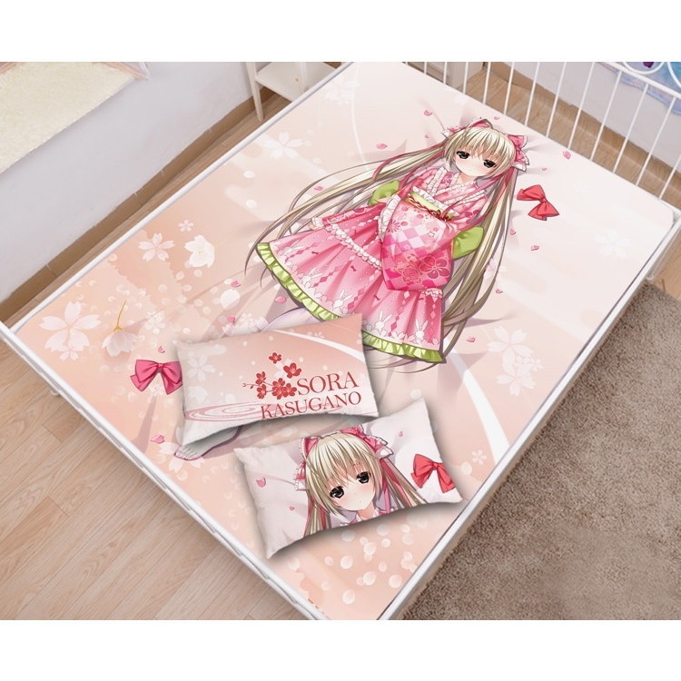 ヨスガノソラ 春日野穹 シーツ 布団カバー ブランケット 毛布 枕セット ハルカナソラ かすがのそら 着物ドレス 尚萌=幽幽雪猫/Grandia氷 ccz13054-1