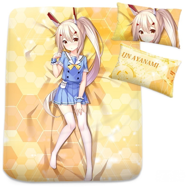 アズールレーン 綾波改 シーツ 布団カバー ブランケット 毛布 枕セット 碧藍航線 アズレン 艦B あやなみ 壱式給仕海軍制服 尚萌=幽幽雪猫/Grandia氷 ccz13082-1