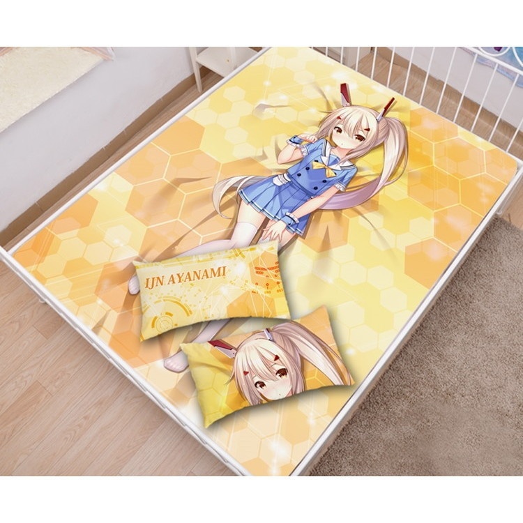 アズールレーン 綾波改 シーツ 布団カバー ブランケット 毛布 枕セット 碧藍航線 アズレン 艦B あやなみ 壱式給仕海軍制服 尚萌=幽幽雪猫/Grandia氷 ccz13082-1
