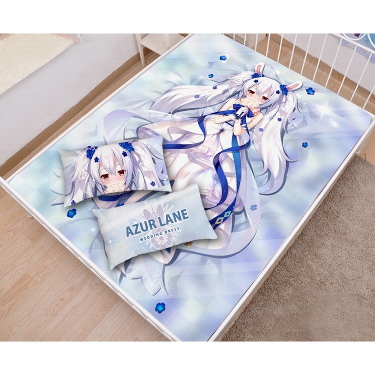 アズールレーン ラフィー シーツ 布団カバー ブランケット 毛布 枕セット 碧藍航線 アズレン 艦B ウサウサブライド ウェディングラフィー ケッコン 尚萌=幽幽雪猫/Grandia氷 ccz13229-1