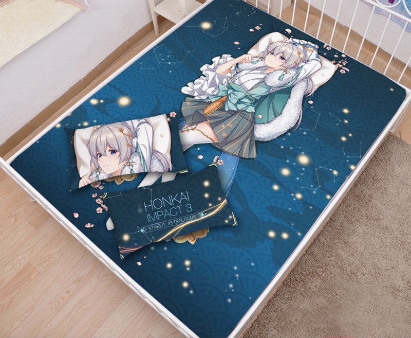 崩壊3rd テレサ・アポカリプス シーツ 布団カバー ブランケット 毛布 枕セット ほうかいサード テリテリ 諸葛孔明・星詠の朔夜(テレサ) 孔明テレサ 尚萌=暖々 ccz13278-1