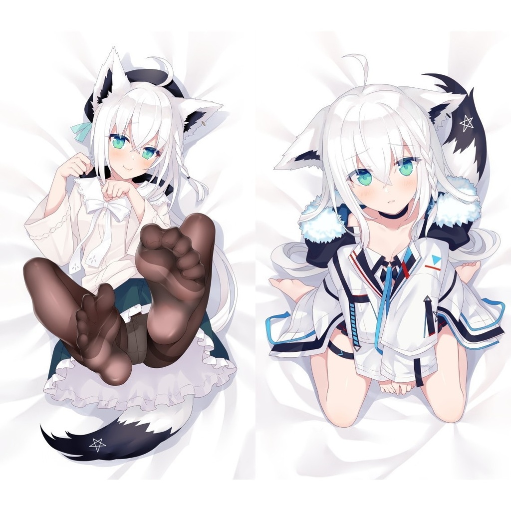 バーチャルYouTuber 白上フブキ ハーフサイズ全身 抱き枕カバー Vtuber バーチャルライバー ホロライブ しらかみふぶき TEK衣装 白上フブキTEK D-M.N/22JiGen=Billie sdmz10009-1