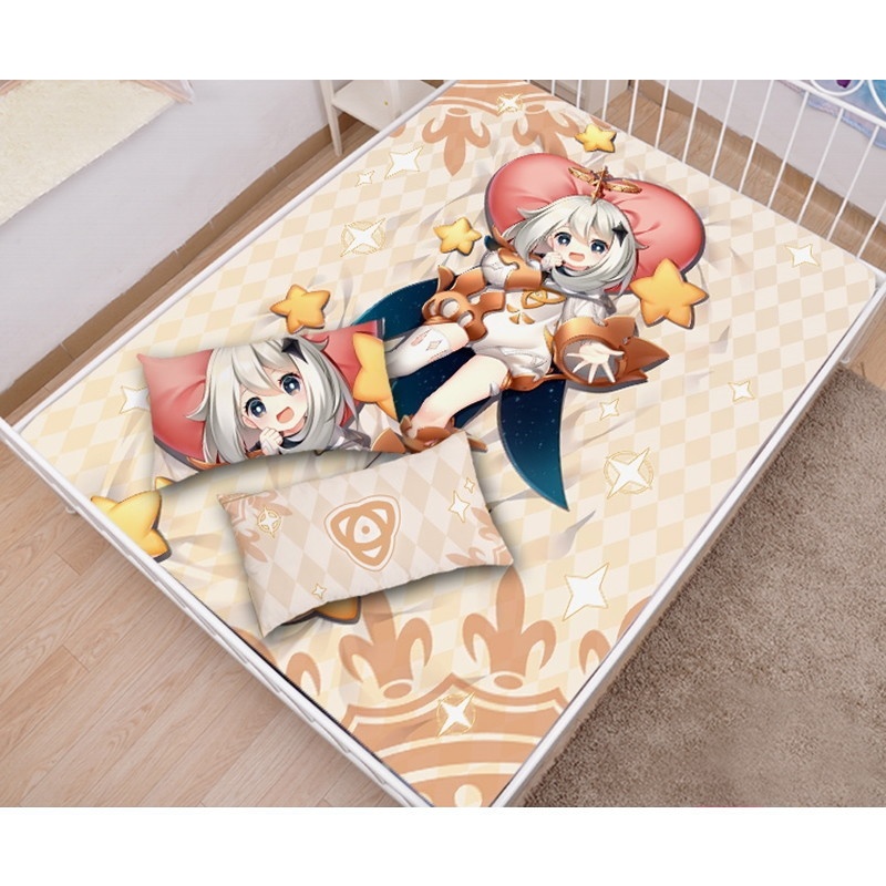 原神 パイモン シーツ 布団カバー ブランケット 毛布 枕セット げんしん 尚萌=幽幽雪猫/Grandia氷 ccz13326-1