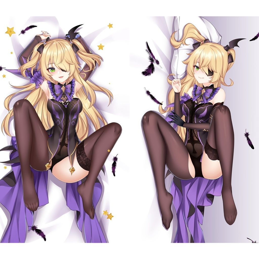 原神 フィッシュル ハーフサイズ全身 抱き枕カバー げんしん フィッシュル・ヴォン・ルフシュロス・ナフィードット D-M.N/22JiGen=玉々 sdcz10014-1