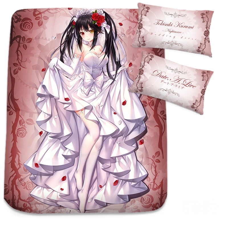 デート・ア・ライブ 時崎狂三 シーツ 布団カバー ブランケット 毛布 枕セット デアラ DATE A LIVE ときさきくるみ きょうぞう ザフキエル 蓮ディストピア 花嫁狂三 ウェディング狂三 尚萌=幽幽雪猫/Grandia氷 ccz13332-1