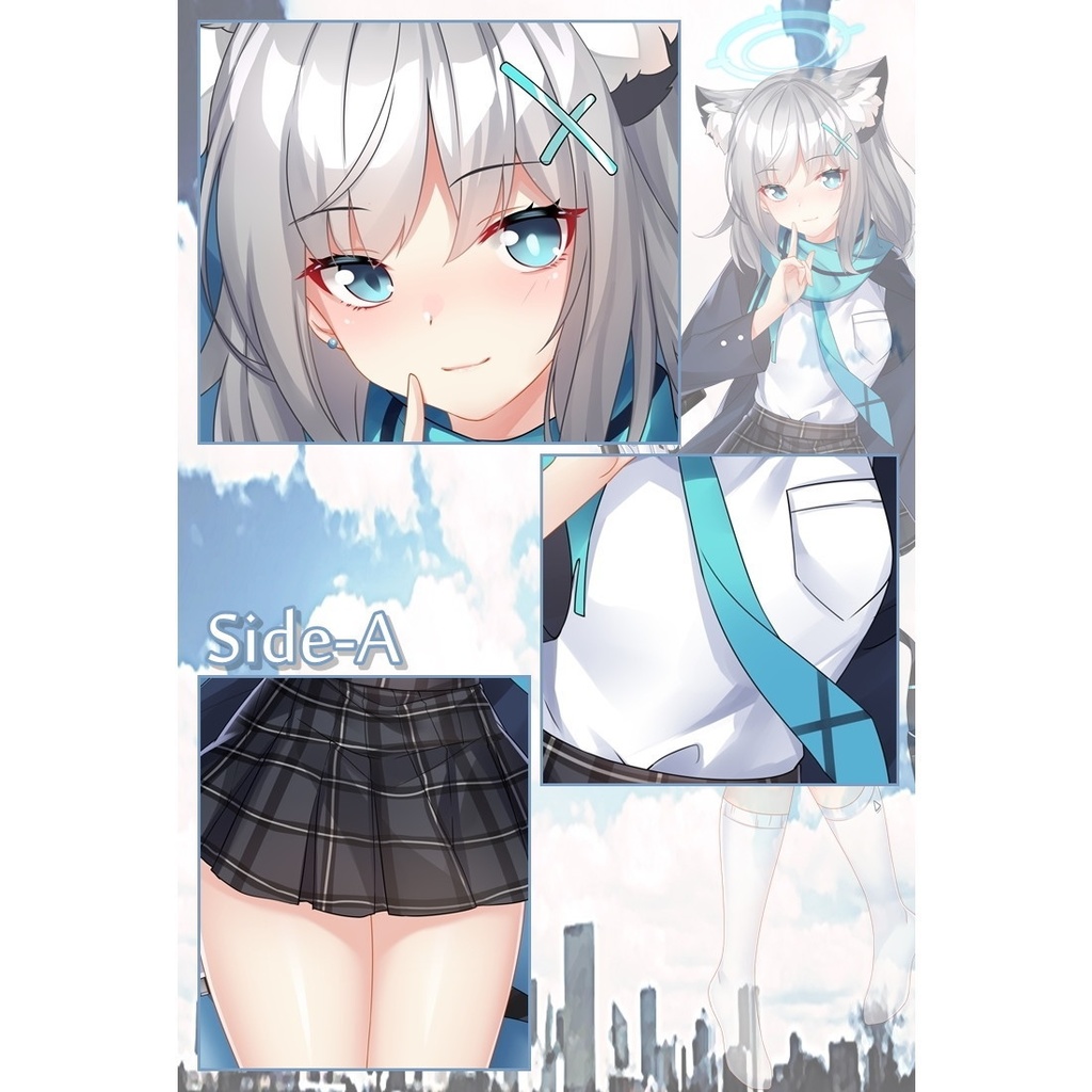 ブルーアーカイブ-Blue Archive- 砂狼シロコ 抱き枕カバー ブルアカ すなおおかみしろこ D-M.N/22JiGen=玉々 dmnc10019-1