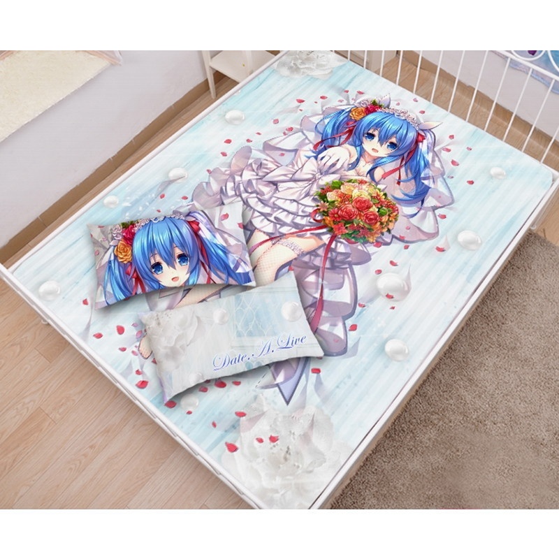 デート・ア・ライブ 四糸乃 シーツ 布団カバー ブランケット 毛布 枕セット デアラ DATE A LIVE よしの ウェディング四糸乃 結婚四糸乃 尚萌=幽幽雪猫/Grandia氷 ccz13350-1