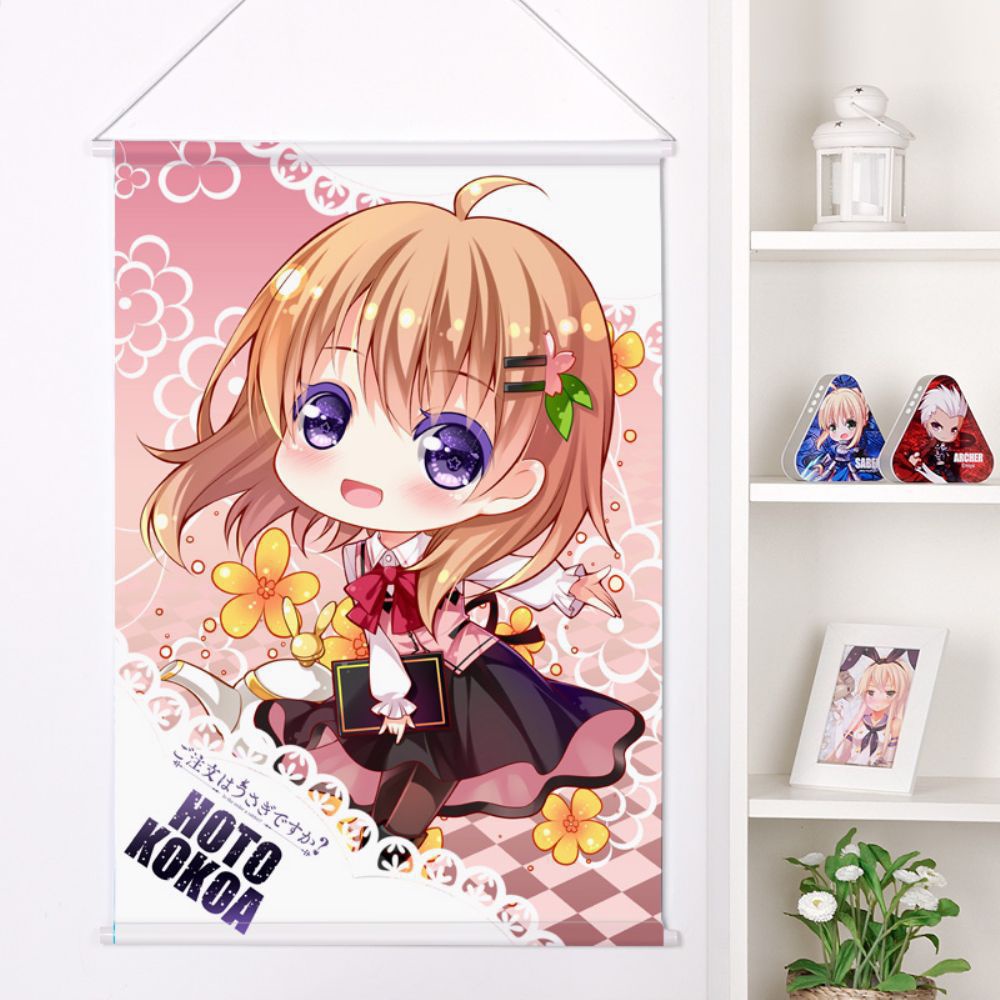 ご注文はうさぎですか? 保登 心愛 掛け軸/タペストリー 二次元 萌え 同人 150x50cm ごちうさ Rabbit House ココア 保登心愛 ホットココア 尚萌 gcz10133