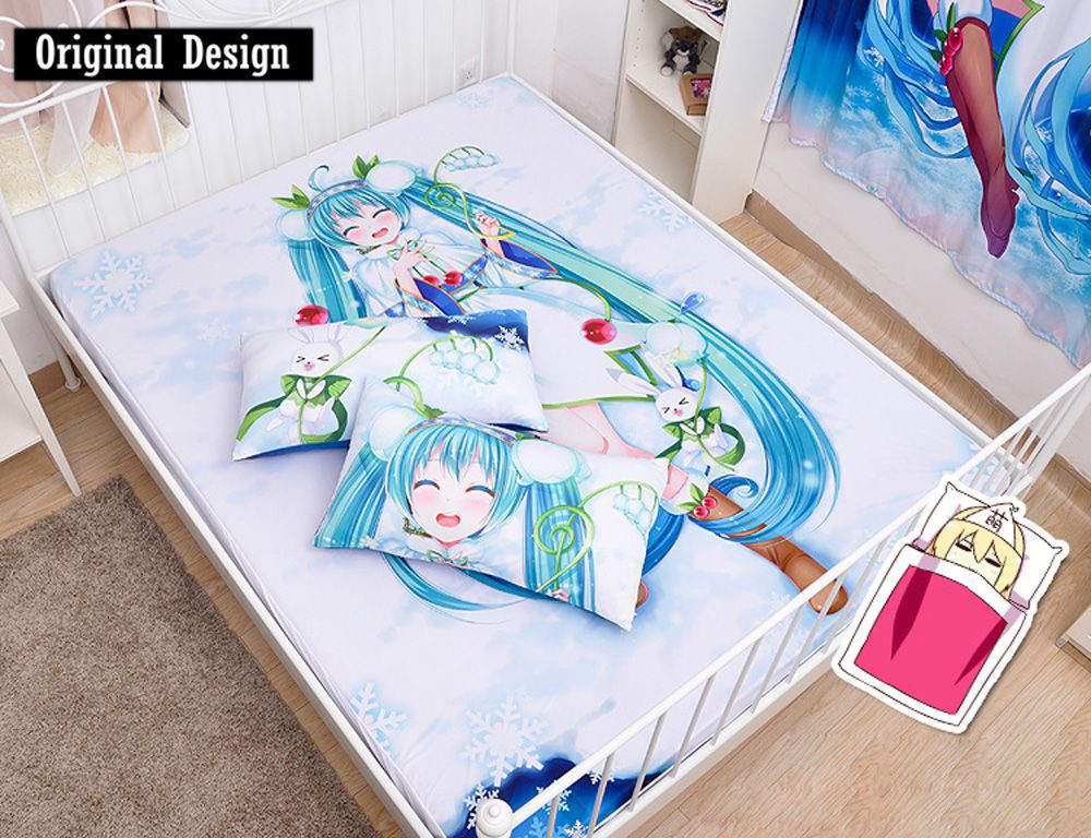 VOCALOID 初音ミク シーツ 布団カバー ブランケット 毛布 枕セット 尚萌 cz10004