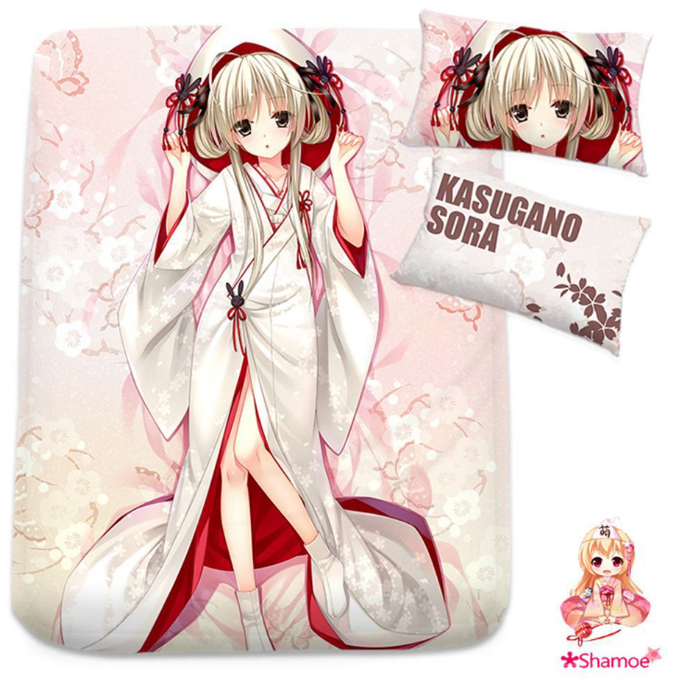 ヨスガノソラ 春日野穹 シーツ 布団カバー ブランケット 毛布 枕セット 尚萌=幽幽雪猫/Grandia氷 ccz00570-1