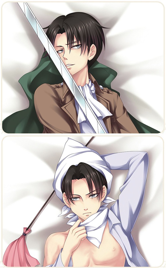 進撃の巨人 リヴァイ 抱き枕カバー 1/2サイズ 麦芽堂 sbz0092