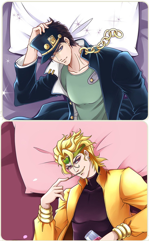 ジョジョの奇妙な冒険 空条承太郎/ディオ・ブランドー 抱き枕カバー 1/2サイズ 麦芽堂 sbz11178