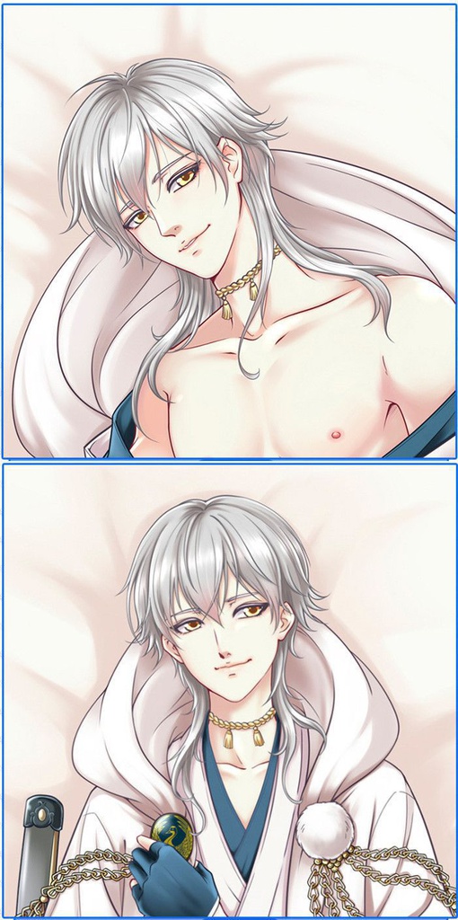 刀剣乱舞 鶴丸国永 抱き枕カバー 1/2サイズ 麦芽堂 sbz11391