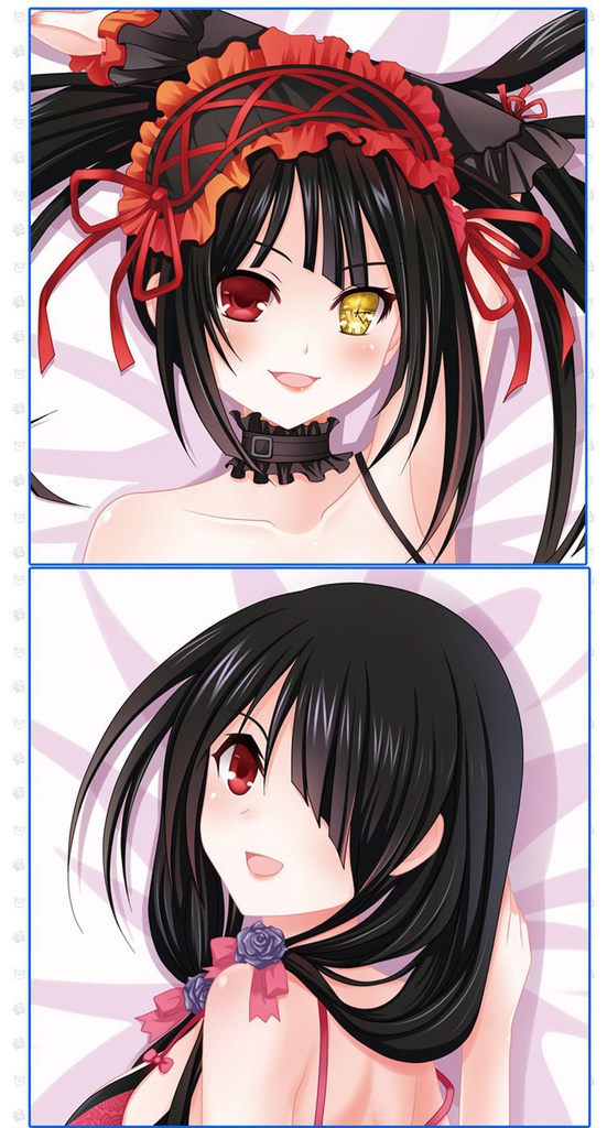 デート・ア・ライブ 時崎狂三 抱き枕カバー 1/2サイズ 麦芽堂 sbz4816